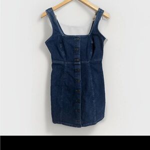SO Brand Blue Denim Sleeveless Buttun up Dress Junior Size Medium EUC